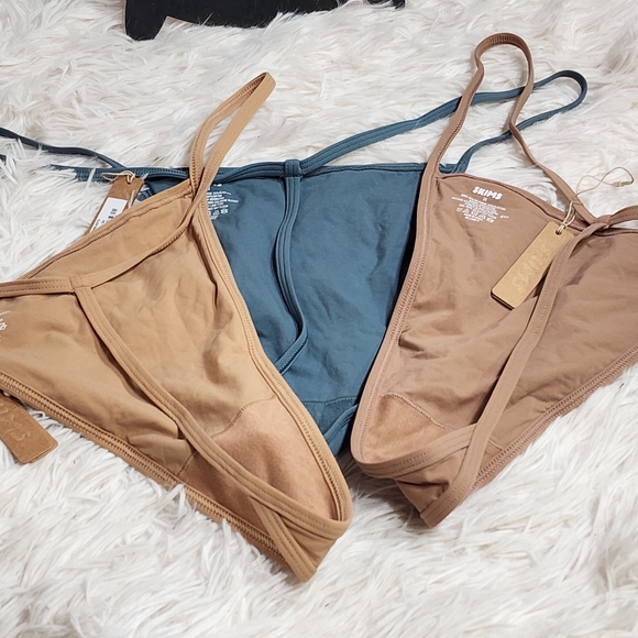 3Pcs SKIMS FITS EVERYBODY T-STRING THONG/ OCHRE,  KYANITE,  SIENNA/3X NWT - Picture 2 of 10